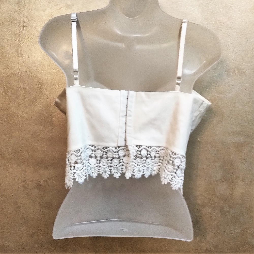 Tobi Sexy Lace Trimmed Bustier Cami NWT M L - Picture 2 of 6